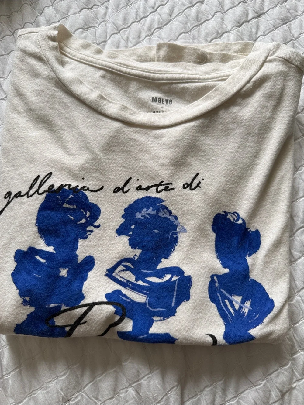 Anthropologie Maeve Graphic Muscle Tee Size Small - Picture 2 of 3